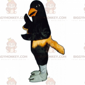 BIGGYMONKEY™ Costume da mascotte di uccello nero con piume