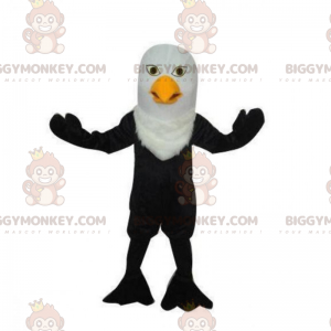 Schwarz-weißer Vogel BIGGYMONKEY™ Maskottchen-Kostüm -