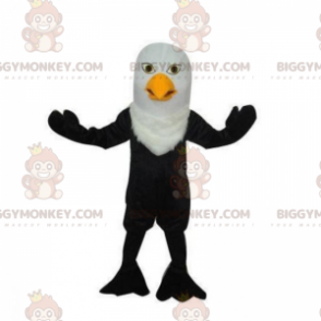 Costume da mascotte uccello BIGGYMONKEY™ in bianco e nero -