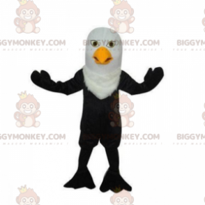 Disfraz de mascota de pájaro blanco y negro BIGGYMONKEY™ -