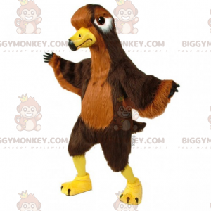 Disfraz de mascota pájaro marrón y amarillo BIGGYMONKEY™ -