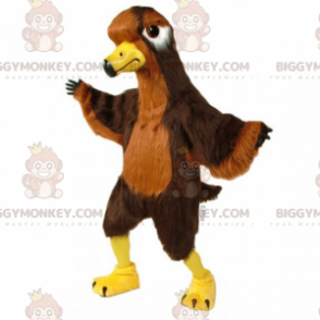 Bruine en gele vogel BIGGYMONKEY™ mascottekostuum -