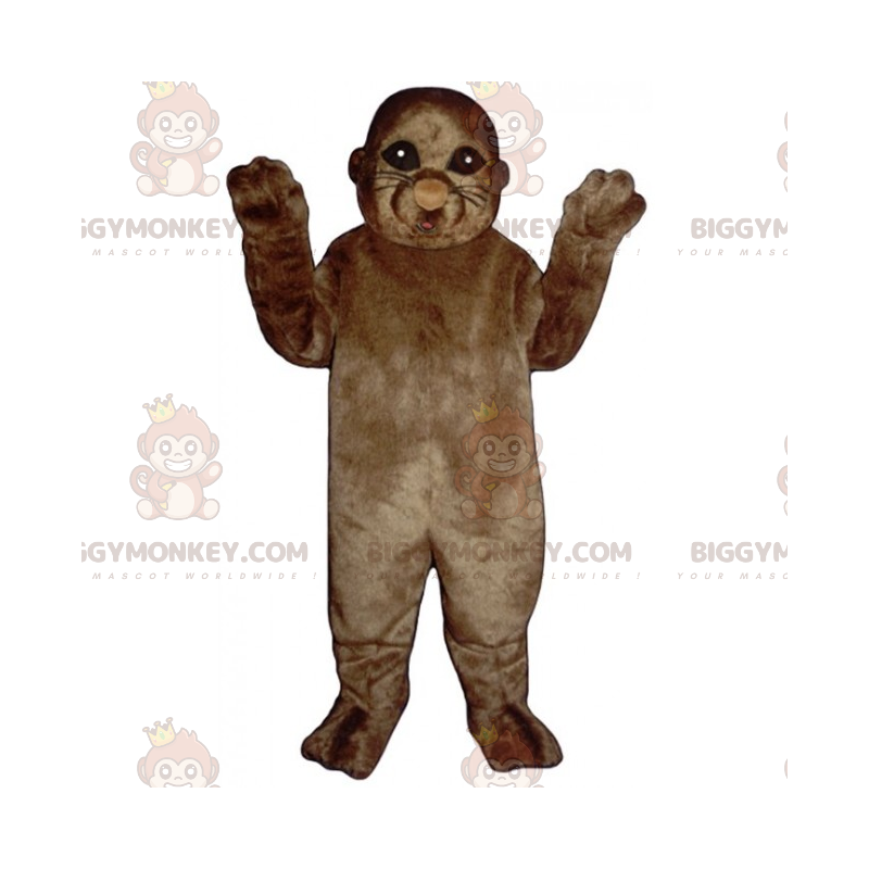 Brauner Seelöwe BIGGYMONKEY™ Maskottchen Kostüm -