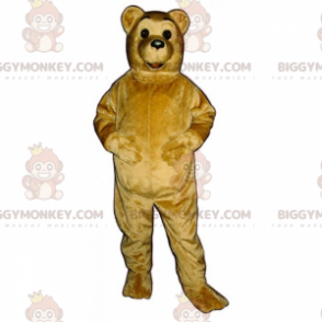 Costume de mascotte BIGGYMONKEY™ d'ourson au poil beige -