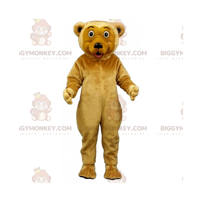 Costume da mascotte Bear BIGGYMONKEY™ con capelli beige e occhi