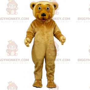 Beer BIGGYMONKEY™ mascottekostuum met beige haar en ronde ogen