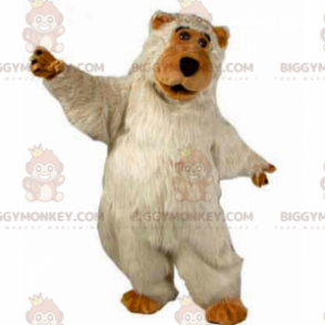 Blød langhåret bjørn BIGGYMONKEY™ maskotkostume -