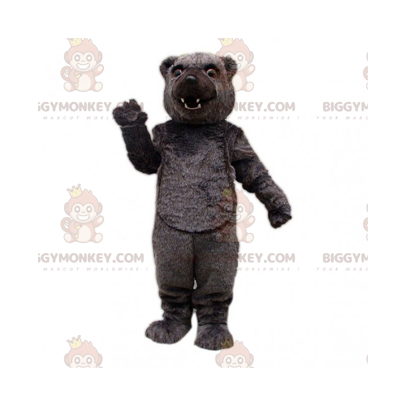 Disfraz de mascota de oso de pelo negro BIGGYMONKEY™ -