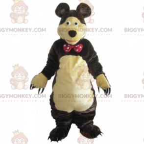 Disfraz de mascota Bear BIGGYMONKEY™ con pajarita de lunares -