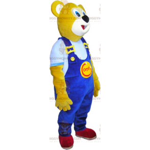 Costume da mascotte Bear BIGGYMONKEY™ con tuta blu -