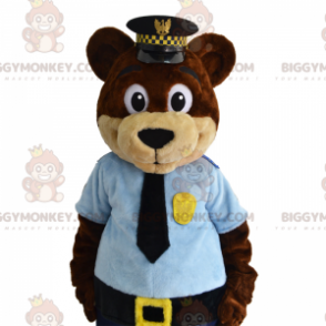 Kostým maskota medvěda BIGGYMONKEY™ s uniformou policisty –