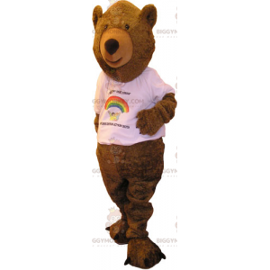 Costume de mascotte BIGGYMONKEY™ d'ours avec teeshirt -