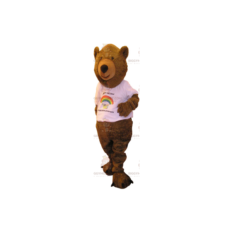 Costume de mascotte BIGGYMONKEY™ d'ours avec teeshirt -