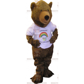 Costume de mascotte BIGGYMONKEY™ d'ours avec teeshirt -