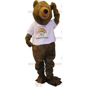 Costume da mascotte Bear BIGGYMONKEY™ con maglietta -