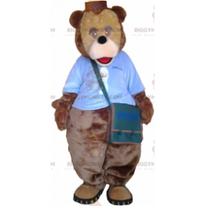 Disfraz de mascota Bear BIGGYMONKEY™ con atuendo y bandolera -