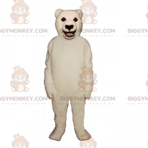 Fantasia de mascote BIGGYMONKEY™ Urso Branco e Olhos Negros –