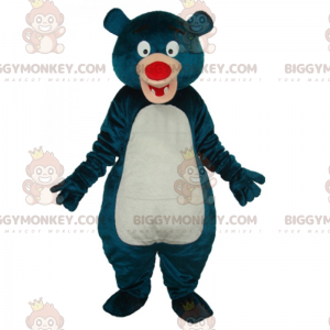 Costume de mascotte BIGGYMONKEY™ d'ours bleu au nez rouge -