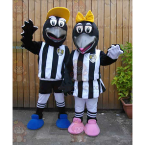 2 BIGGYMONKEY™s mascot black crows in sportswear –