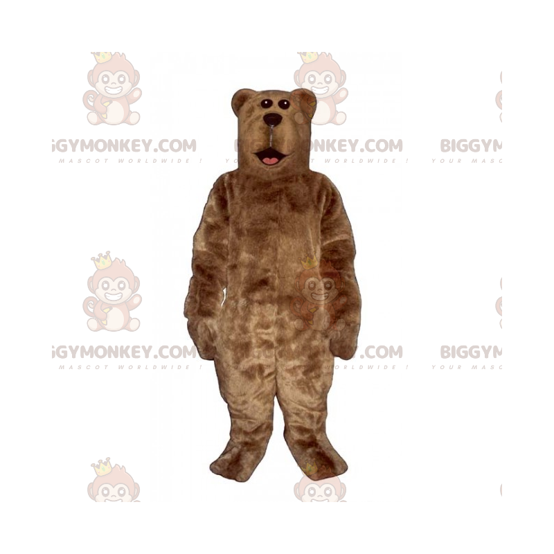 BIGGYMONKEY™ maskotdräkt av brun björn med silkeslen päls -