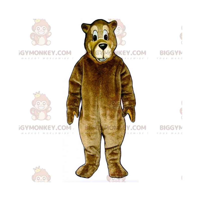 BIGGYMONKEY™ maskotkostume Brun bjørn med lang snude -