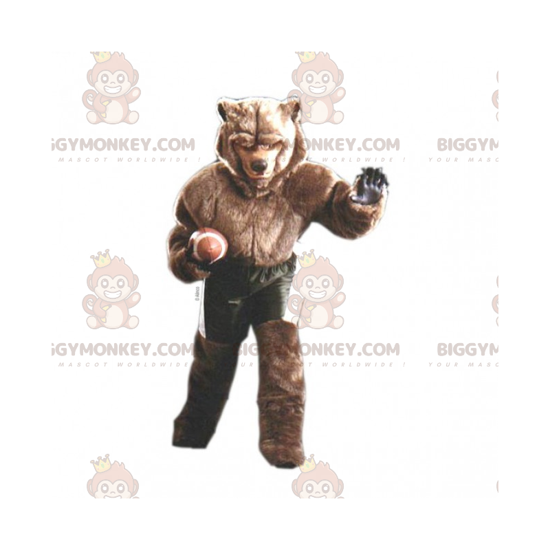 Costume de mascotte BIGGYMONKEY™ d'ours brun en tenue de