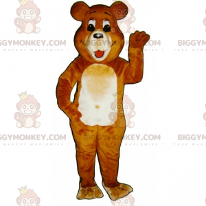 Costume de mascotte BIGGYMONKEY™ d'ours brun et beige -