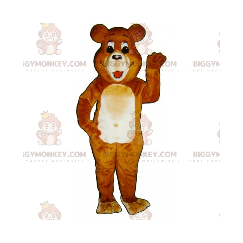 Costume da mascotte BIGGYMONKEY™ da orso marrone e marrone