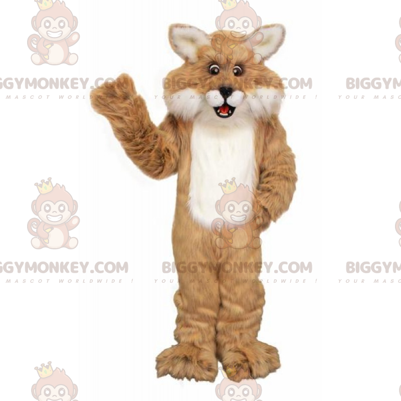 Costume de mascotte BIGGYMONKEY™ d'ours brun et beige en tenue