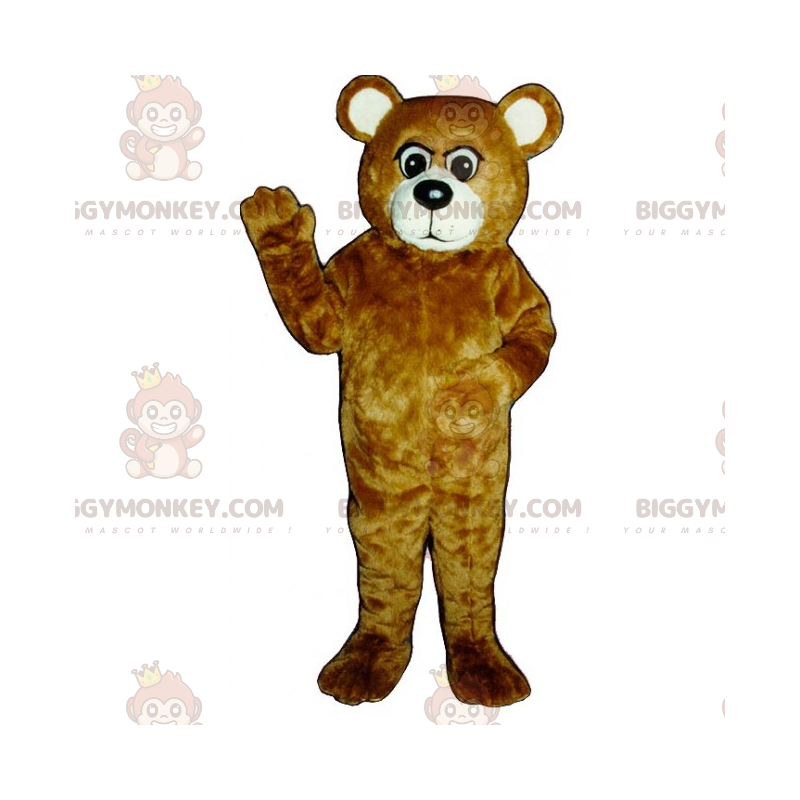 Disfraz de mascota de oso marrón y blanco BIGGYMONKEY™ -