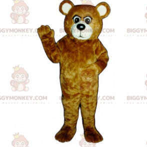 Disfraz de mascota de oso marrón y blanco BIGGYMONKEY™ -