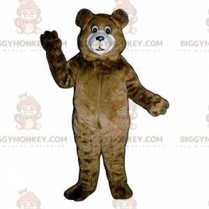BIGGYMONKEY™ Disfraz de mascota de oso pardo y bozal blanco -