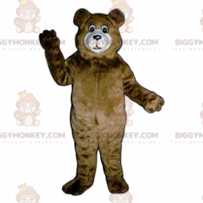 BIGGYMONKEY™ Brown Bear and White Muzzle Mascot Costume –