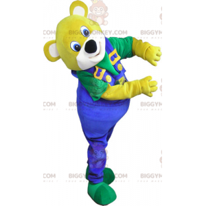 Costume de mascotte BIGGYMONKEY™ d'ours en salopette -