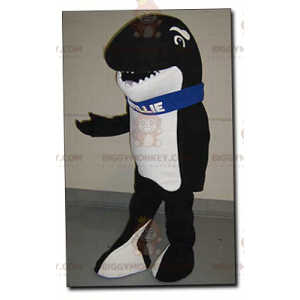 Schwarz-weißes BIGGYMONKEY™-Orca-Maskottchen-Kostüm - Willies