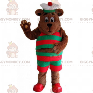 Bear BIGGYMONKEY™ Mascot Costume In Sailor Outfit –