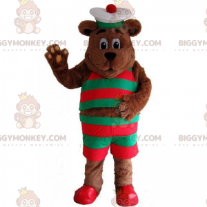 Costume da mascotte Bear BIGGYMONKEY™ in costume da marinaio -