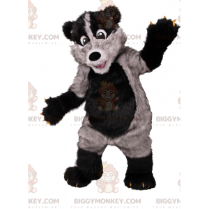 Disfraz de mascota de oso gris y negro BIGGYMONKEY™ -