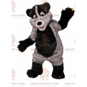 Costume de mascotte BIGGYMONKEY™ d'ours gris et noir -