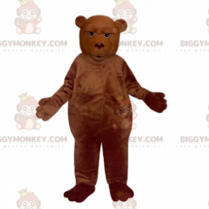 Costume de mascotte BIGGYMONKEY™ d'ours marron au poil doux -