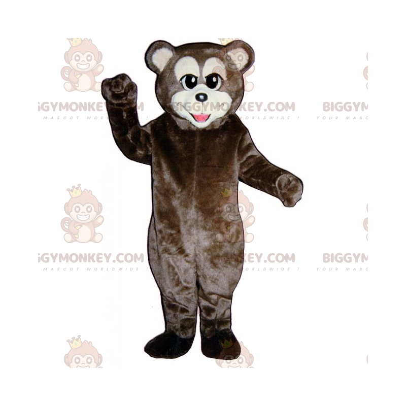 Ruskea karhu valkoisella kuonolla BIGGYMONKEY™ maskottiasu -