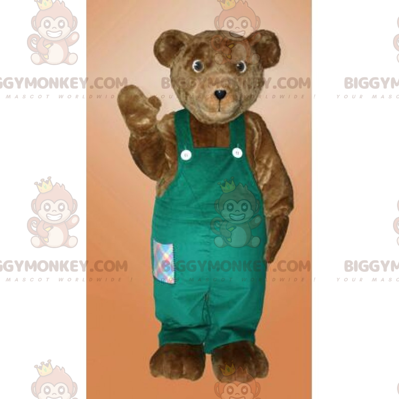 BIGGYMONKEY™ Brown Bear maskottiasu haalareilla -