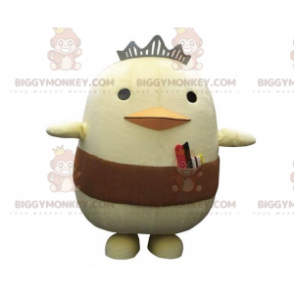 Big Yellow Chick BIGGYMONKEY™ Mascot Costume with Crown and