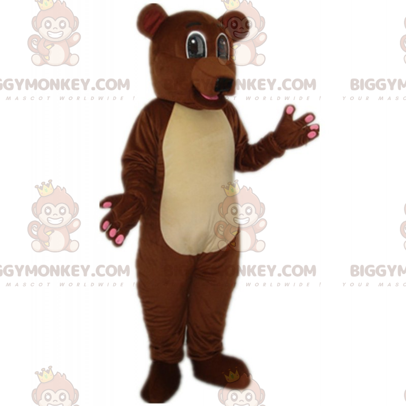 Brown Bear Light Belly BIGGYMONKEY™ maskottiasu -