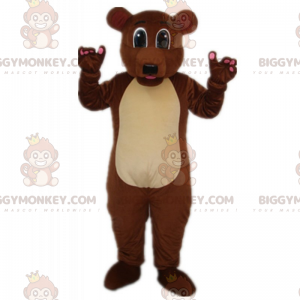 Brown Bear Light Belly BIGGYMONKEY™ Maskottchen-Kostüm -