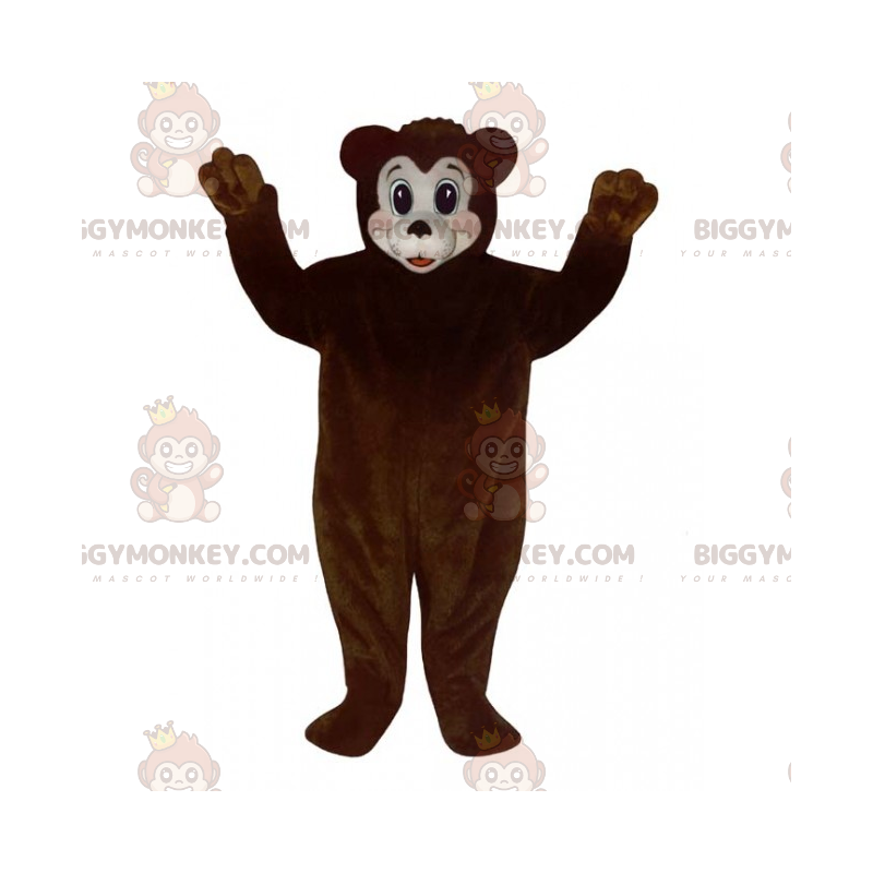 Brown Bear White Face BIGGYMONKEY™ Mascot Costume –