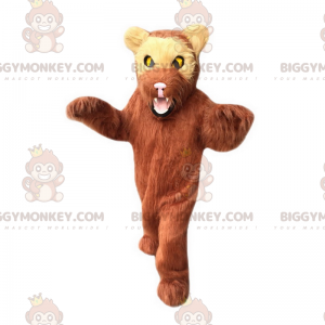 Κοστούμι μασκότ Brown Bear Yellow Eyes BIGGYMONKEY™ -