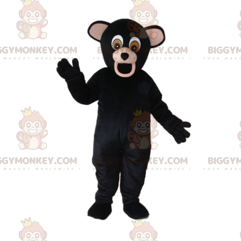 Costume da mascotte BIGGYMONKEY™ da orso nero dalle orecchie