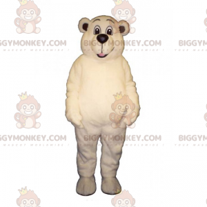 Fantasia de mascote de urso polar sorridente BIGGYMONKEY™ –