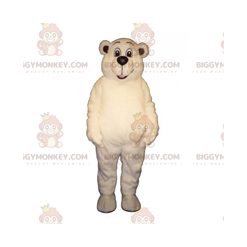 Costume da mascotte sorridente dell'orso polare BIGGYMONKEY™ -